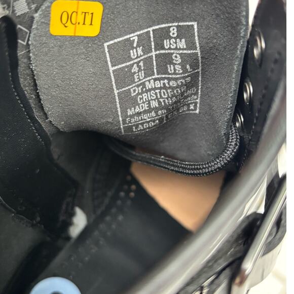 Dr Martens Boots Women's 9 Black Cristofor Leather Moto Harness Buckle - Picture 9 of 9